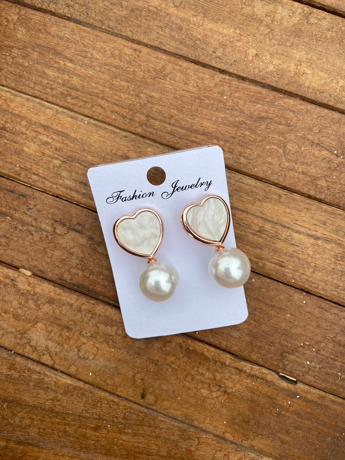 Affordable heart pearl dailywear drop earrings - Alluring Accessories