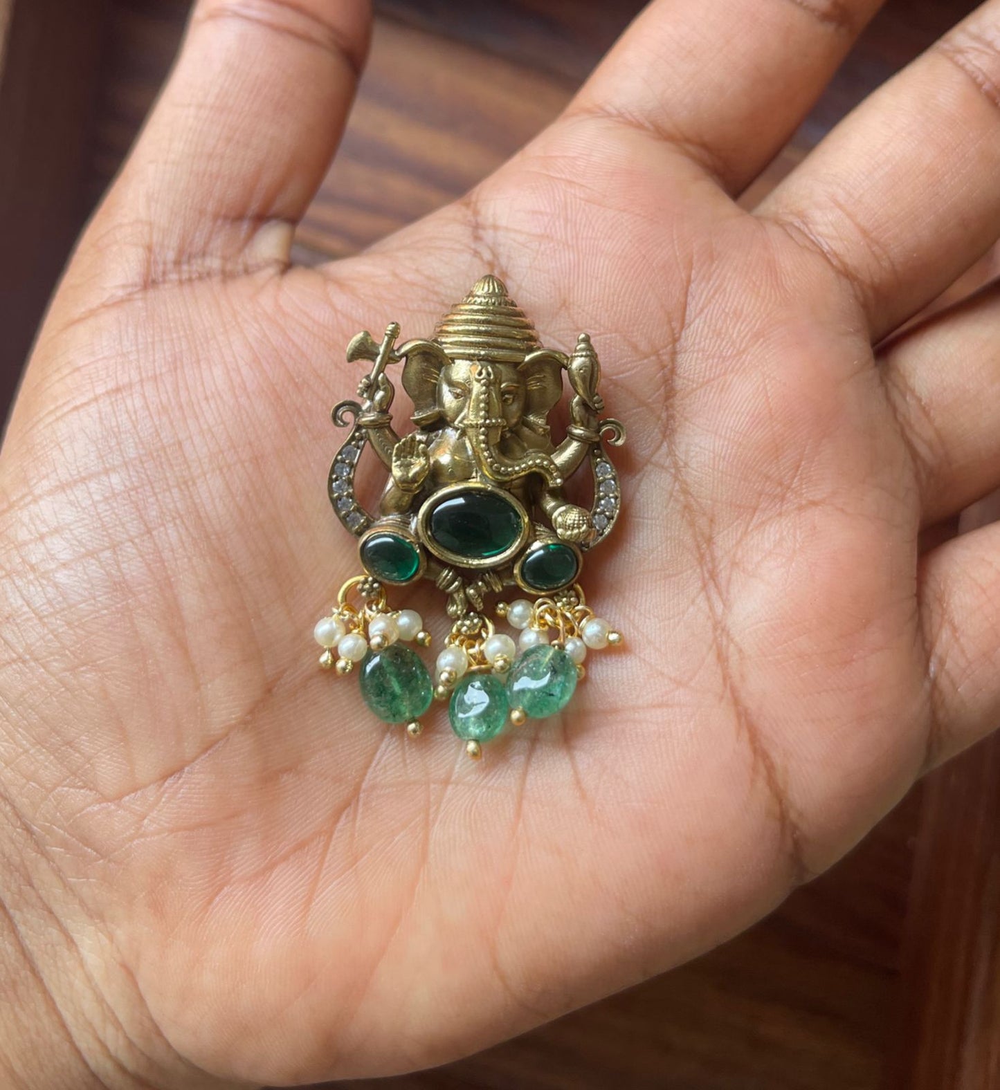 Antique Ganesh locket 2 - Alluring Accessories