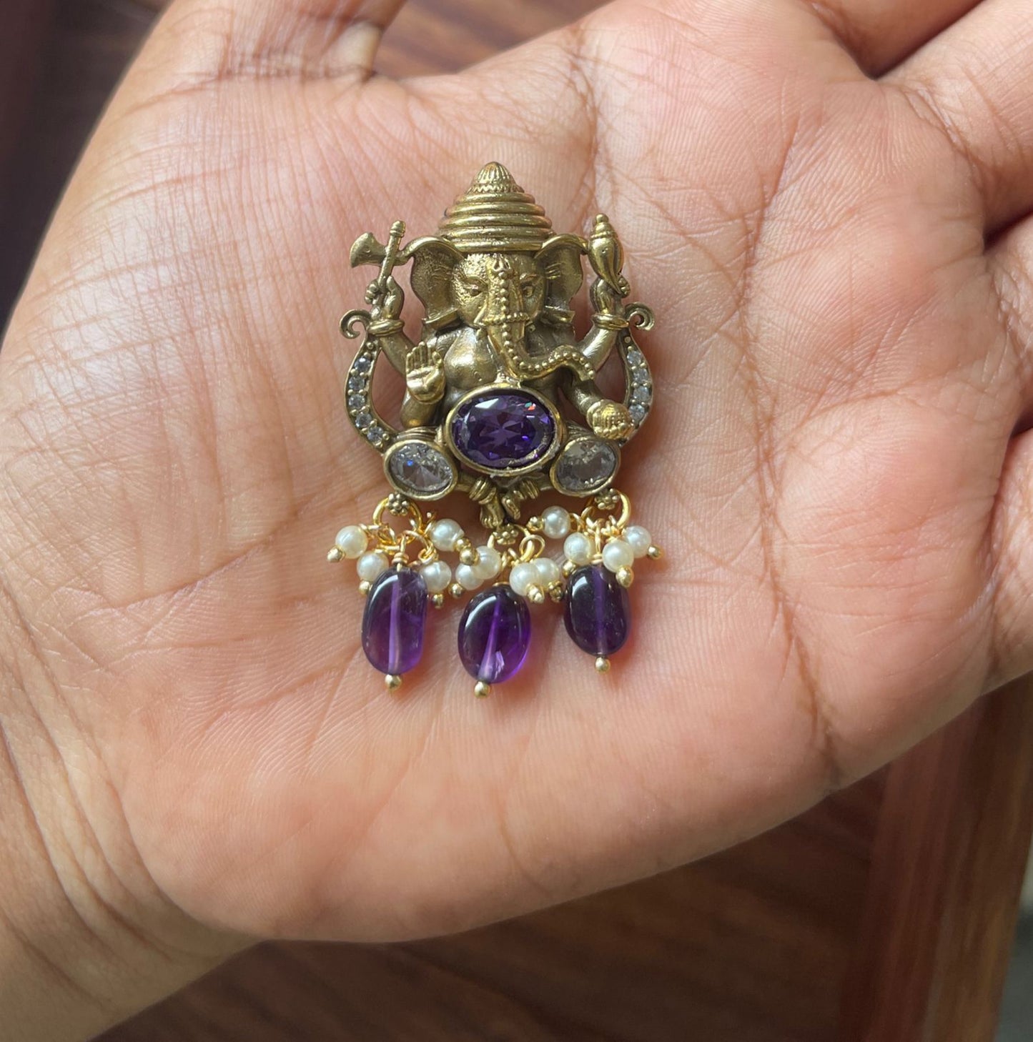 Antique Ganesh locket 2 - Alluring Accessories