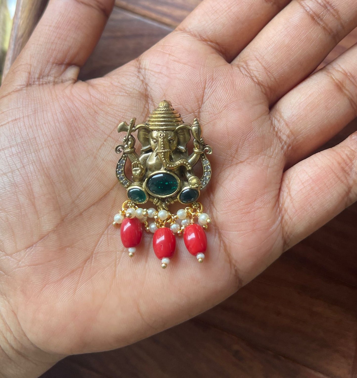 Antique Ganesh locket 2 - Alluring Accessories