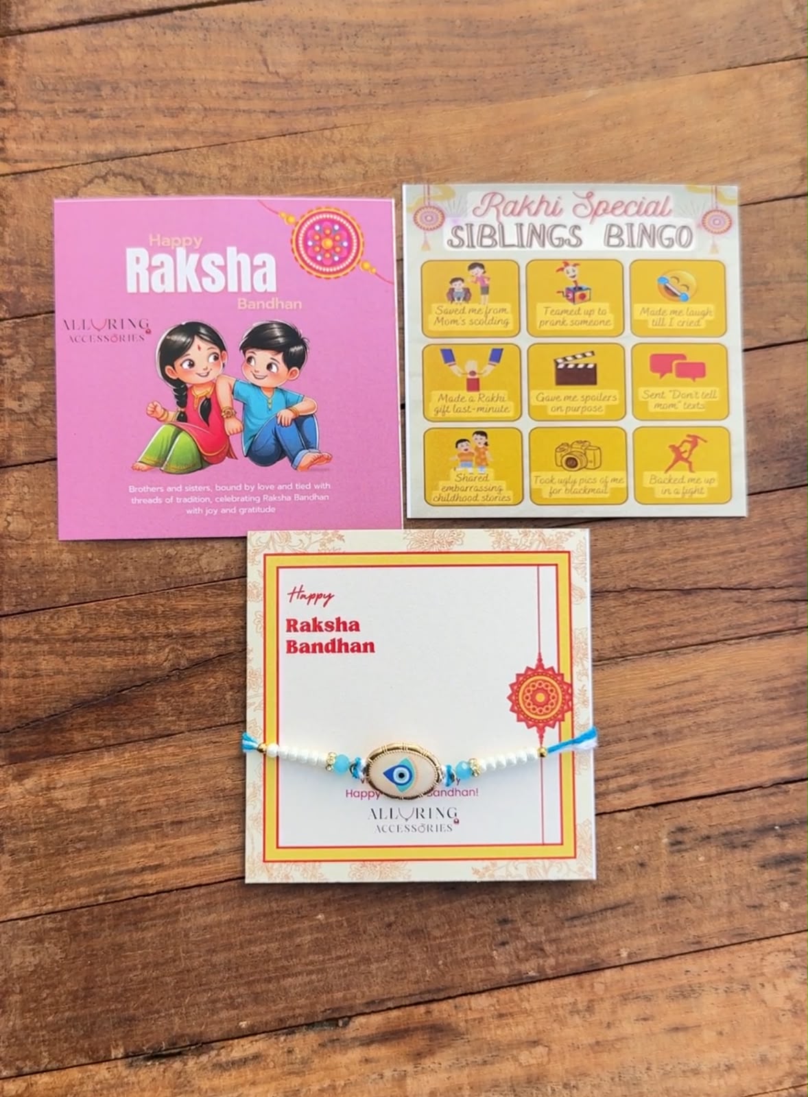 Oval evil eye blue Rakhi
