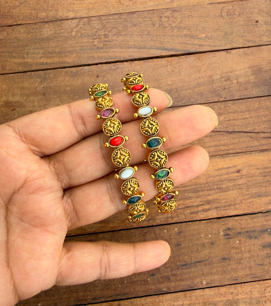 Sleek navaratan antique beautiful bangles