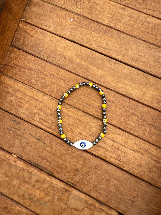 Evil eye adjustable elastic bracelet
