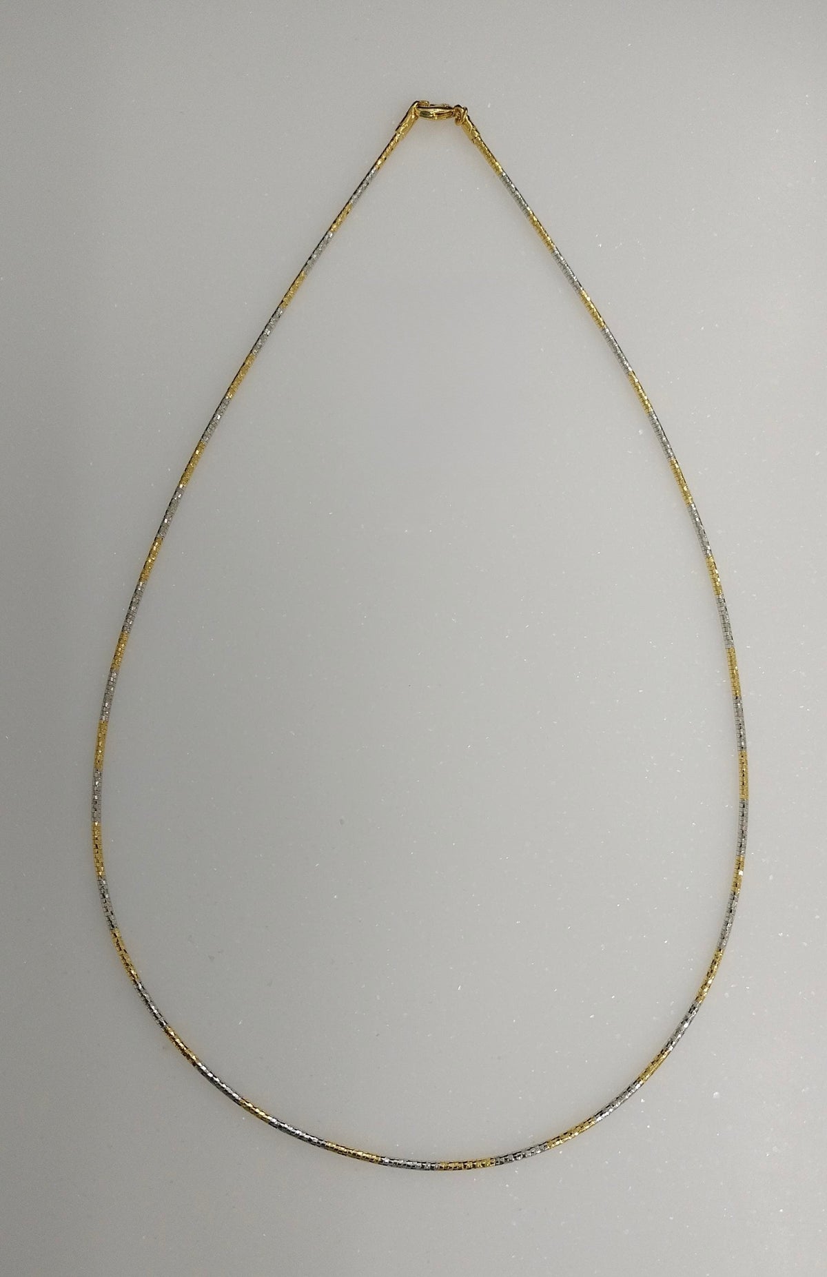 Single line gold silver shaded italian chain