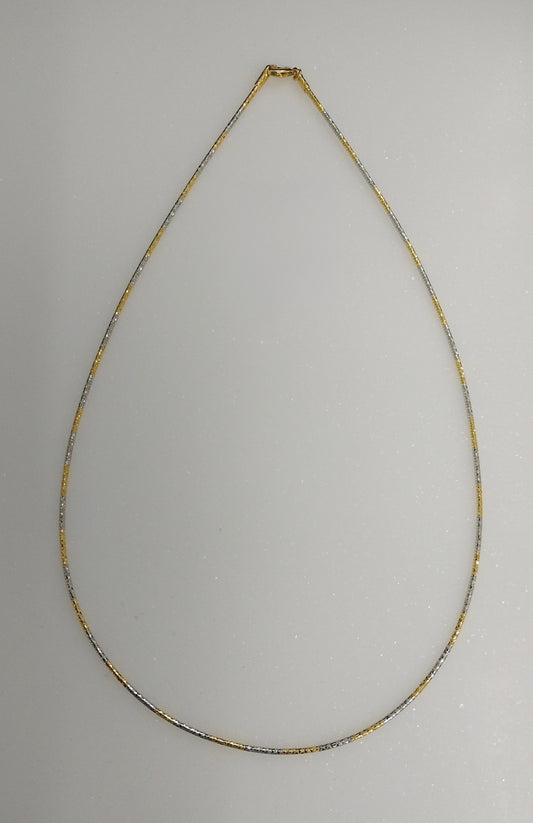 Single line gold silver shaded italian chain