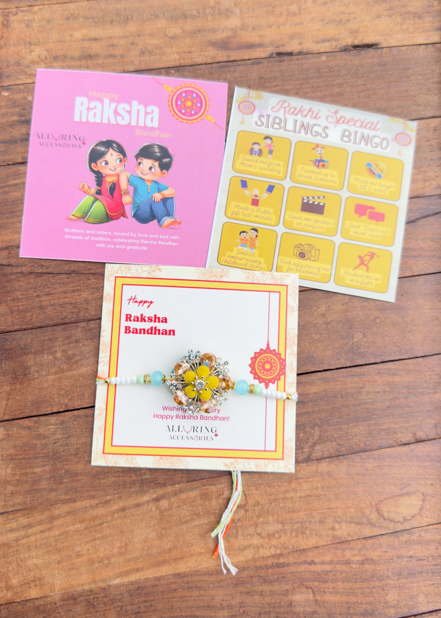 Full of flower stone exclusive Rakhi