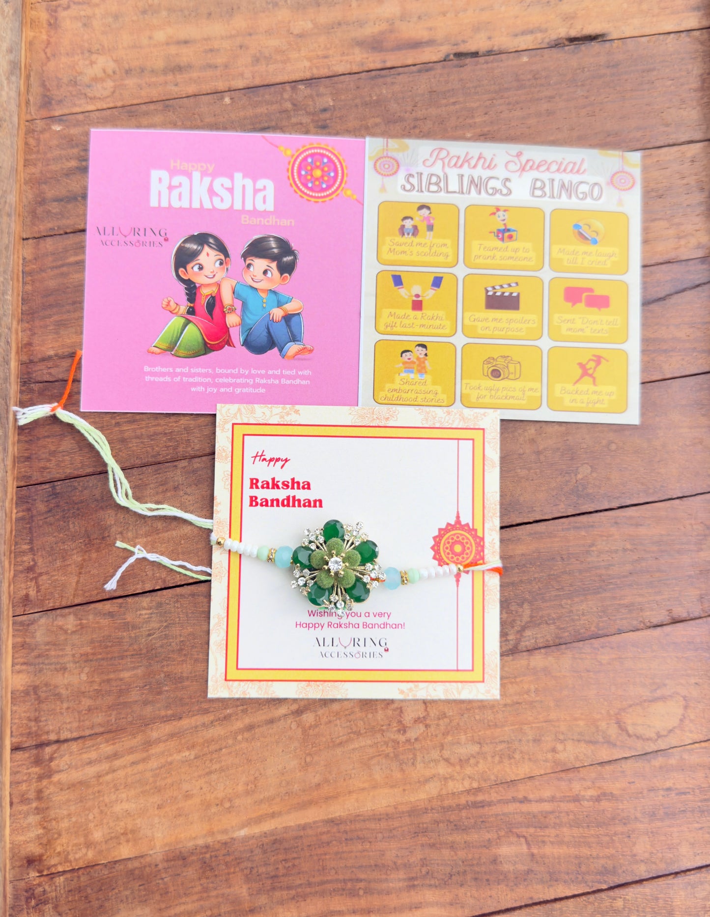Full of flower stone exclusive Rakhi