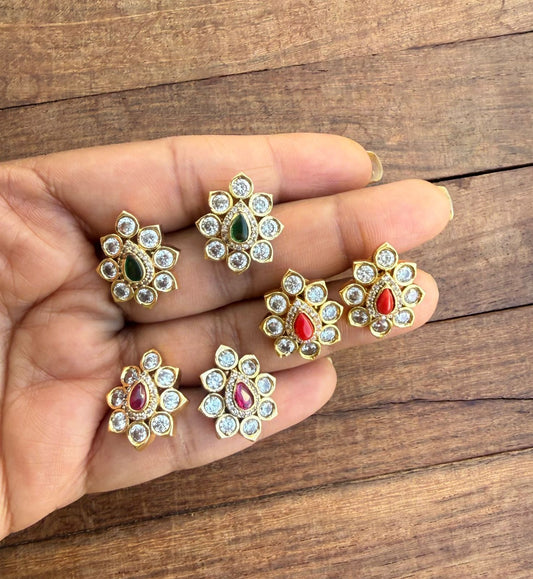 Moissanite pearl shape earrings