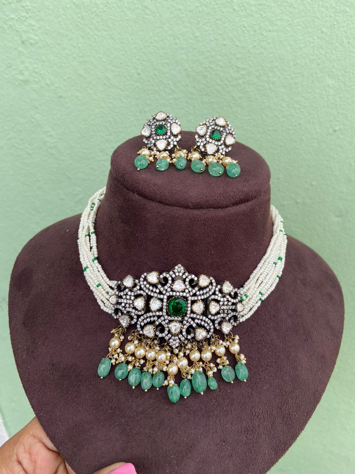 Dussehra sale pearl heavy choker - Alluring Accessories