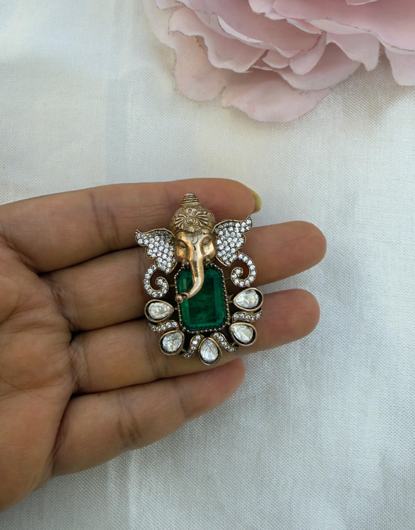 Ganesh doublet victorian stone locket