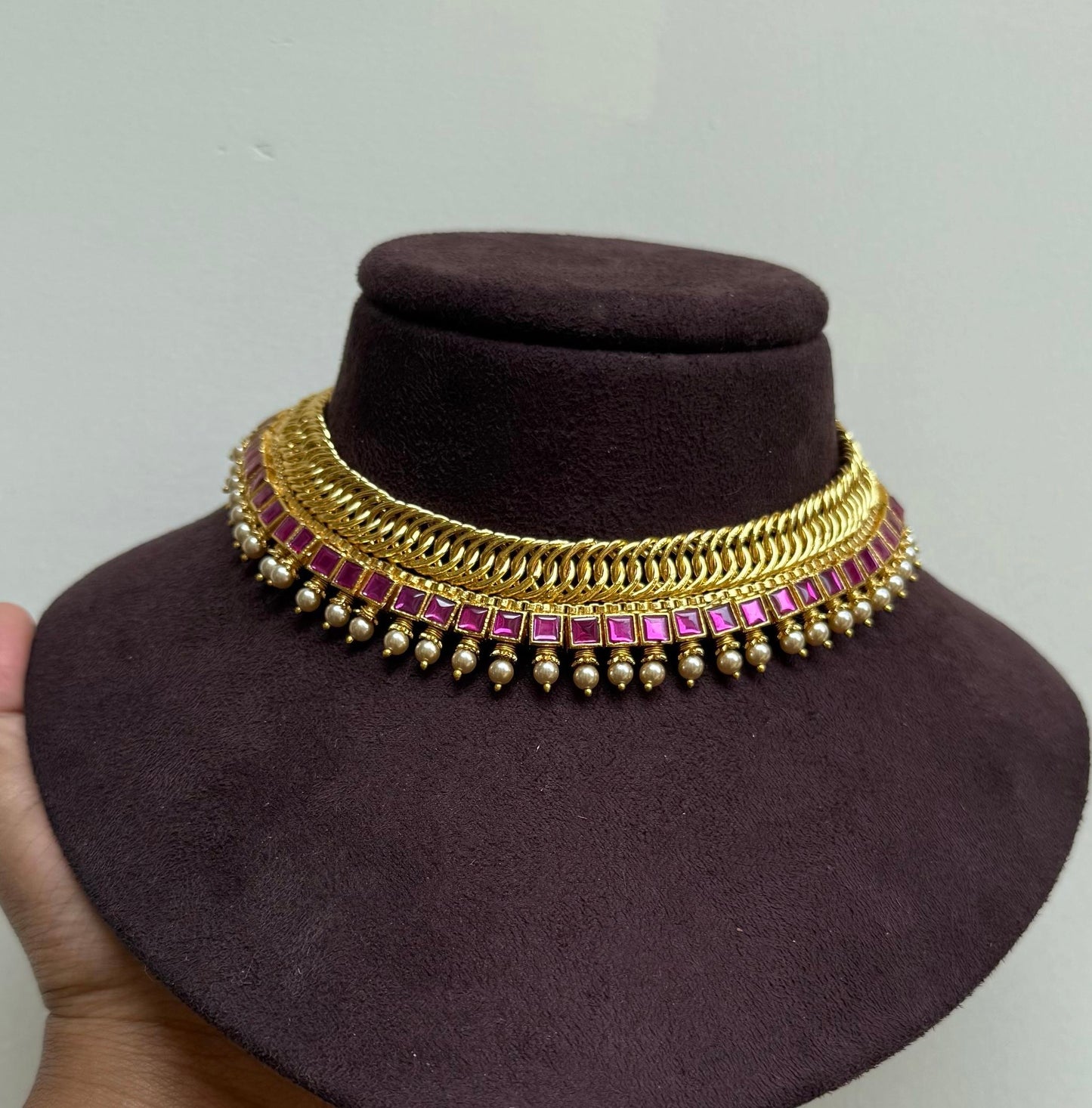3 in 1 Detachable locket heavy real kundan jalebi necklace