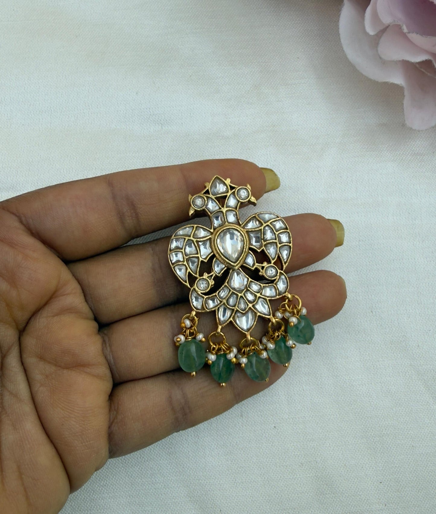 Ganda berunda ( garuda)medium size real kundan locket