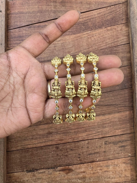Four lakshmi antique bangles - Alluring Accessories