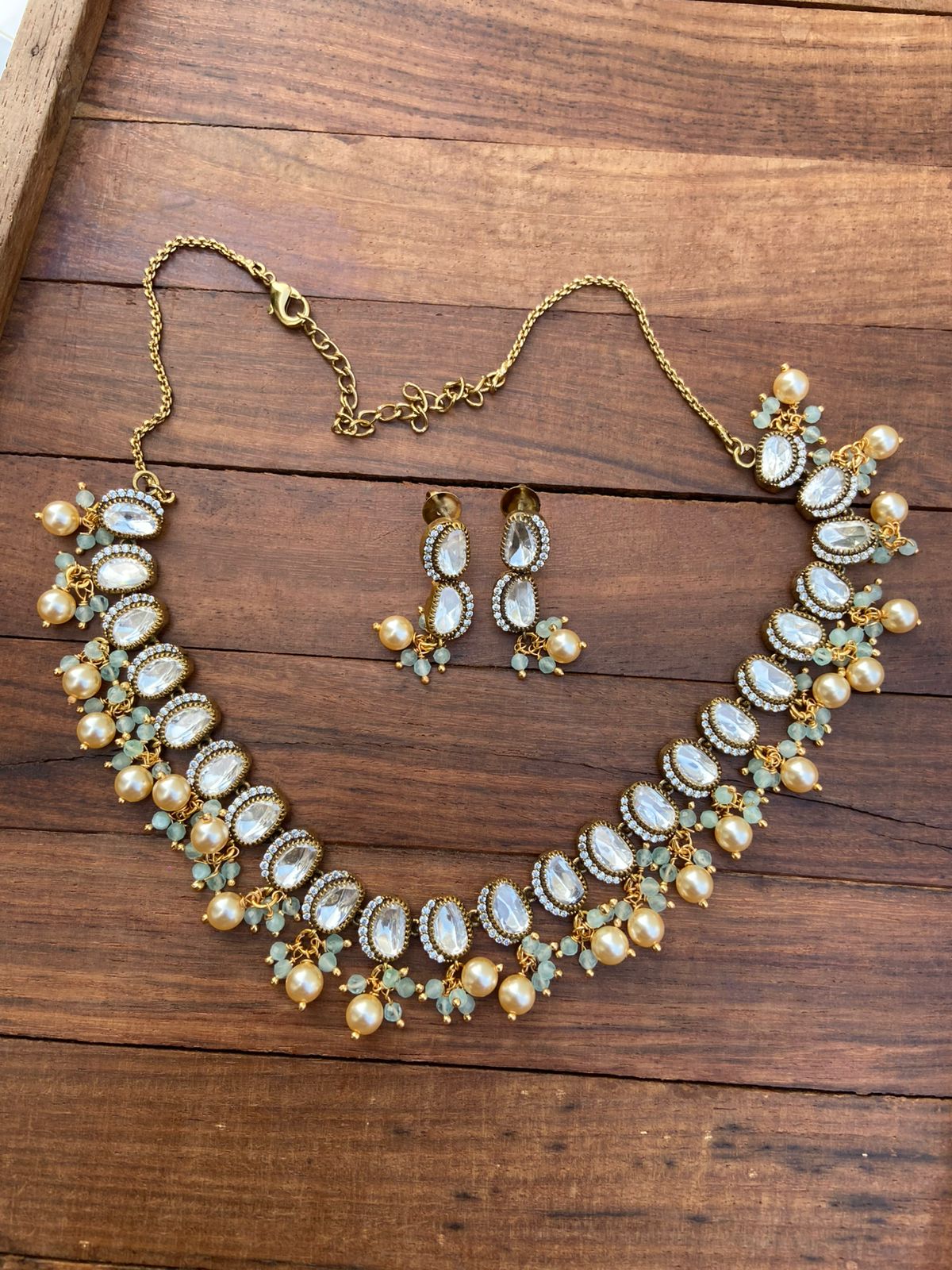 Full of kundan classy necklace with earrings 3 - Alluring Accessories