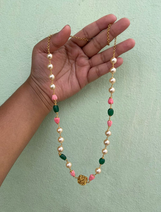 Full of pearls tulip nakshi mala - Alluring Accessories