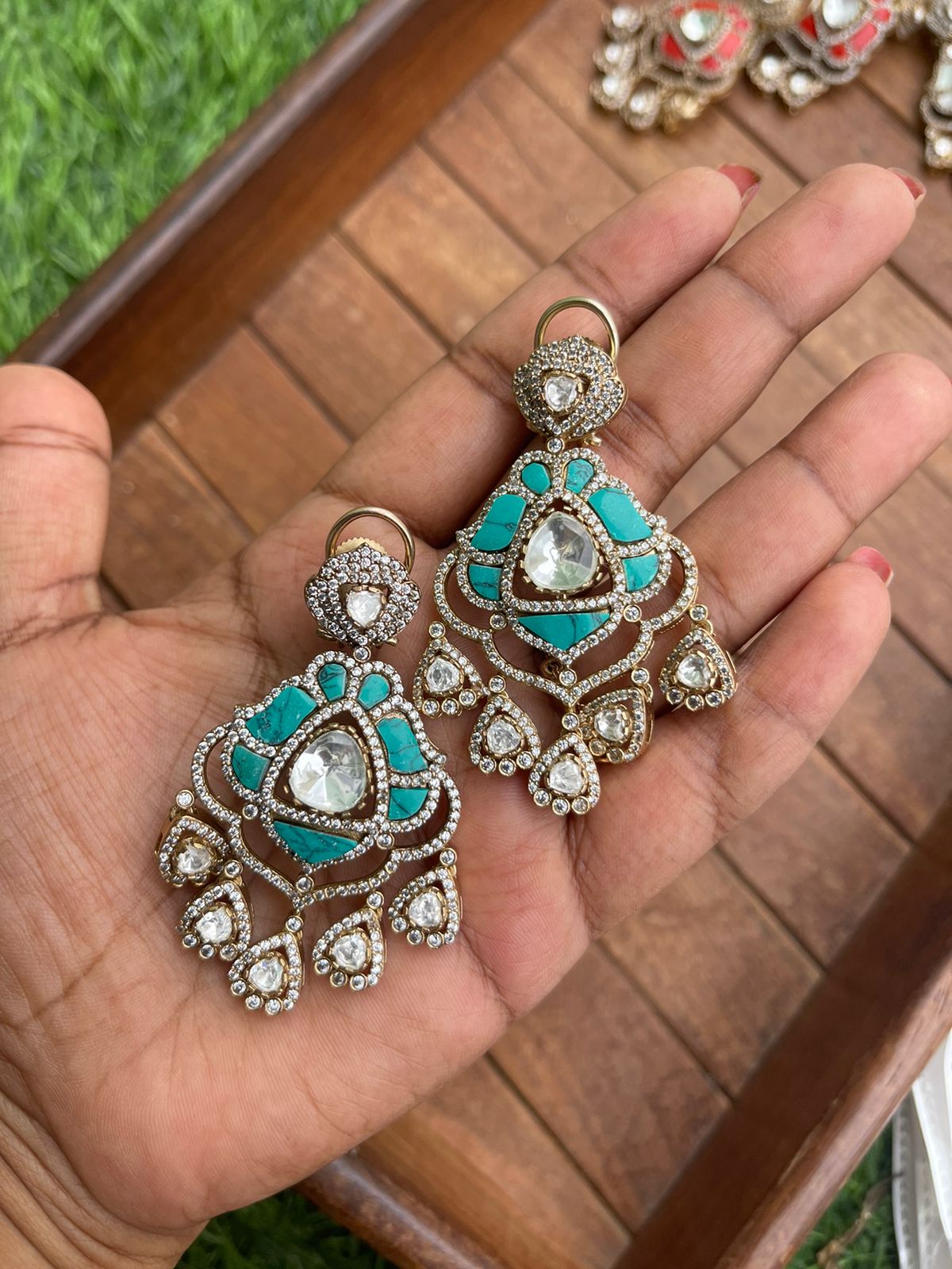 Kundan classy designer earrings - Alluring Accessories