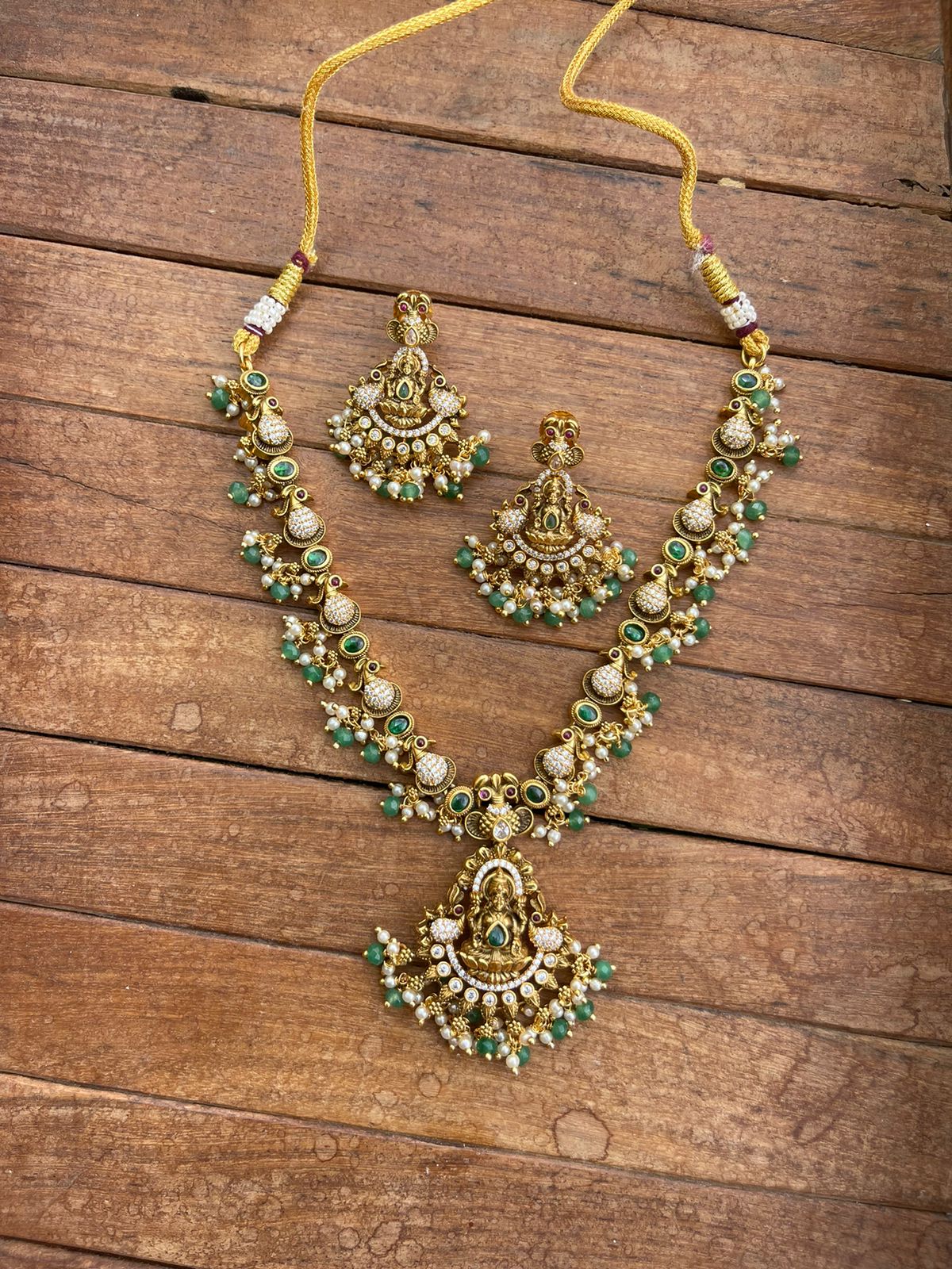 Lakshmi peacock chandbali necklace - Alluring Accessories