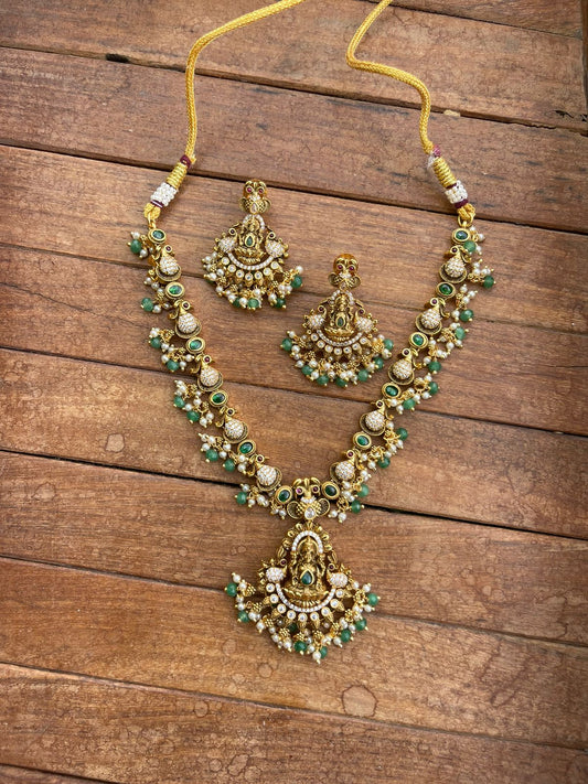 Lakshmi peacock chandbali necklace - Alluring Accessories