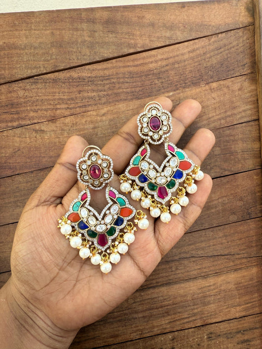Moissanite classy designer chandbalis - Alluring Accessories