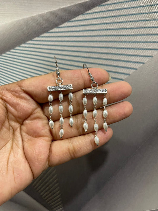 Mrunal Thakur inspired real pearl drop earrings - Alluring Accessories