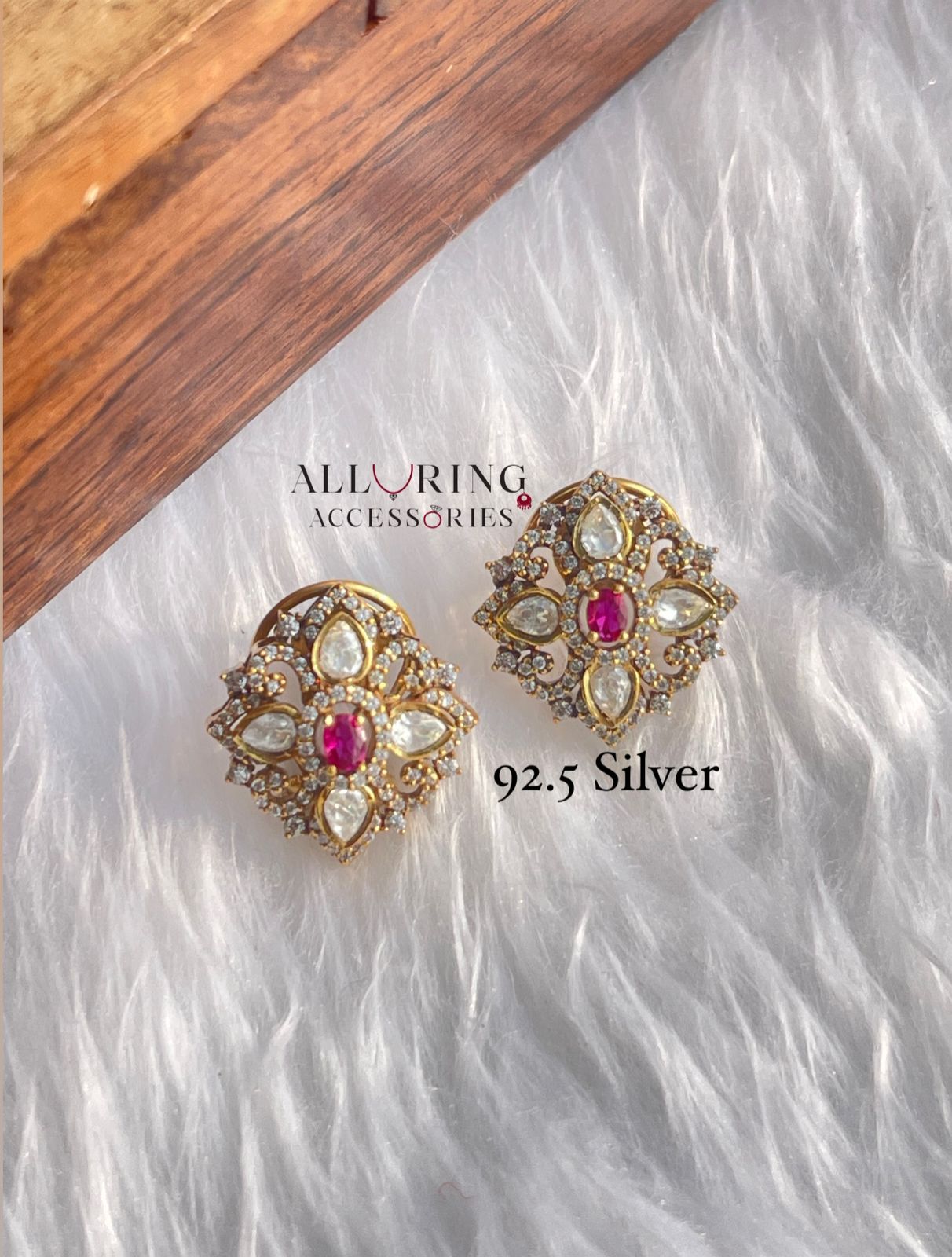 Oval elegance four stone moissanite 92.5 Silver Hallmarked earrings - Alluring Accessories