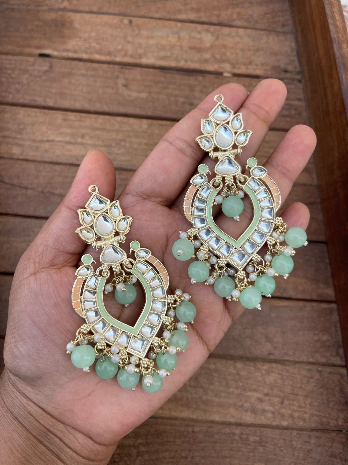 Parrot Kundan Meenakari earrings - Alluring Accessories