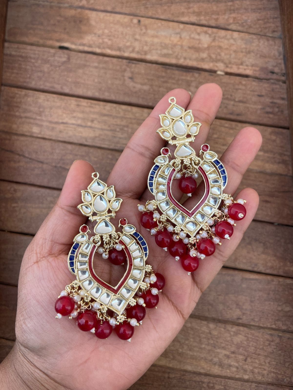 Parrot Kundan Meenakari earrings - Alluring Accessories