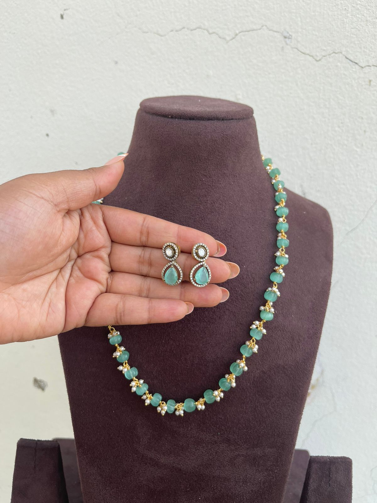 Pastel Pumpkin beads mala - Alluring Accessories