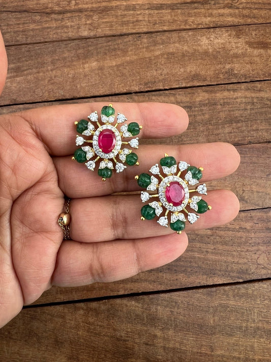 Pumpkin beads oval earrings - Alluring Accessories
