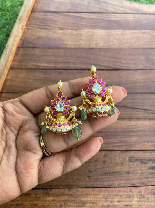 Real kundan kalash earrings - Alluring Accessories