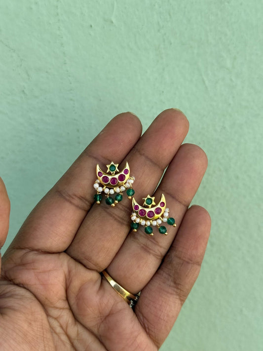 Star chandbali beaded studs - Alluring Accessories
