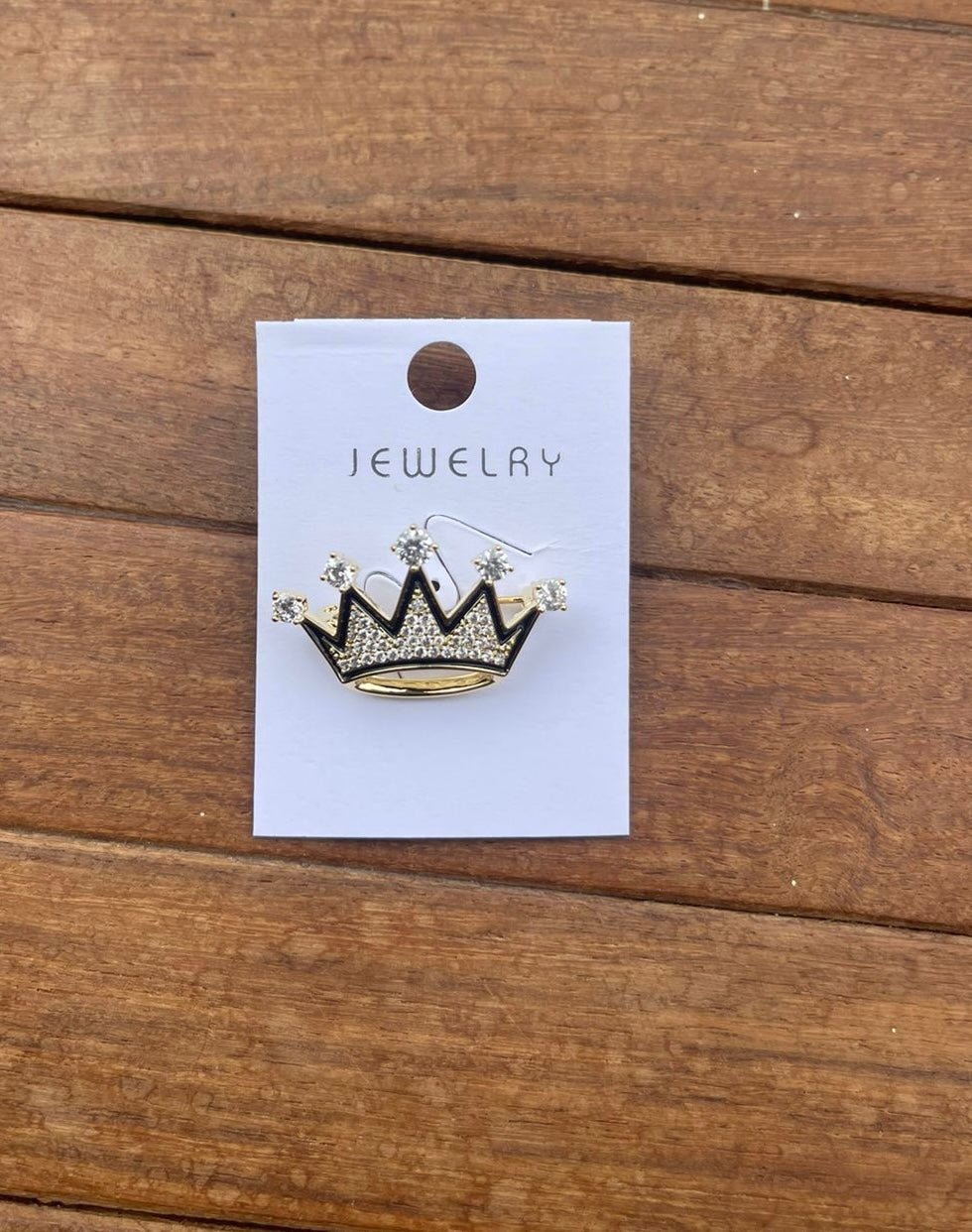 Sterling silver crown brooch - Alluring Accessories