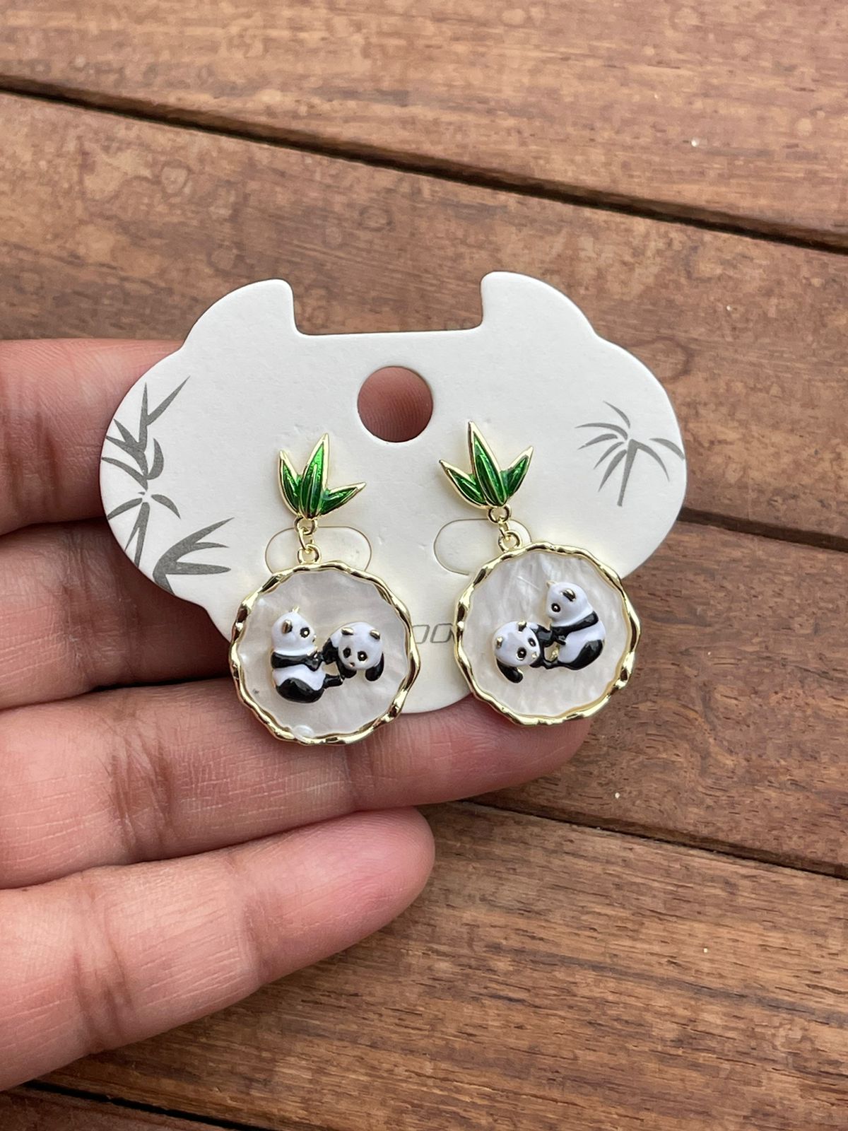 Sterling silver panda earrings design4 - Alluring Accessories