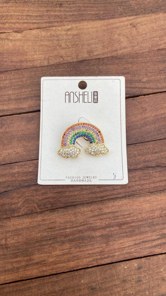 Sterling silver rainbow brooch - Alluring Accessories