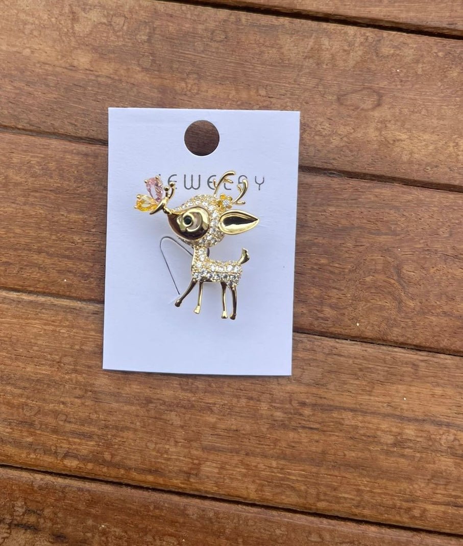 Sterling silver reindeer butterfly brooch - Alluring Accessories