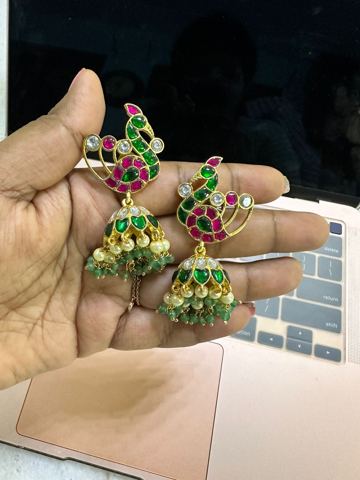 Swan real kundan jhumkas 4 - Alluring Accessories