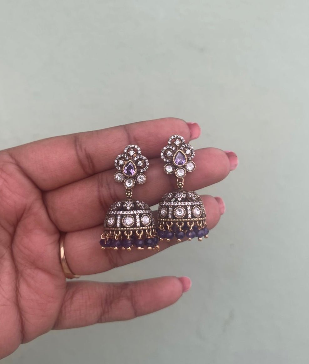 Three dot victorian jhumkas - Alluring Accessories