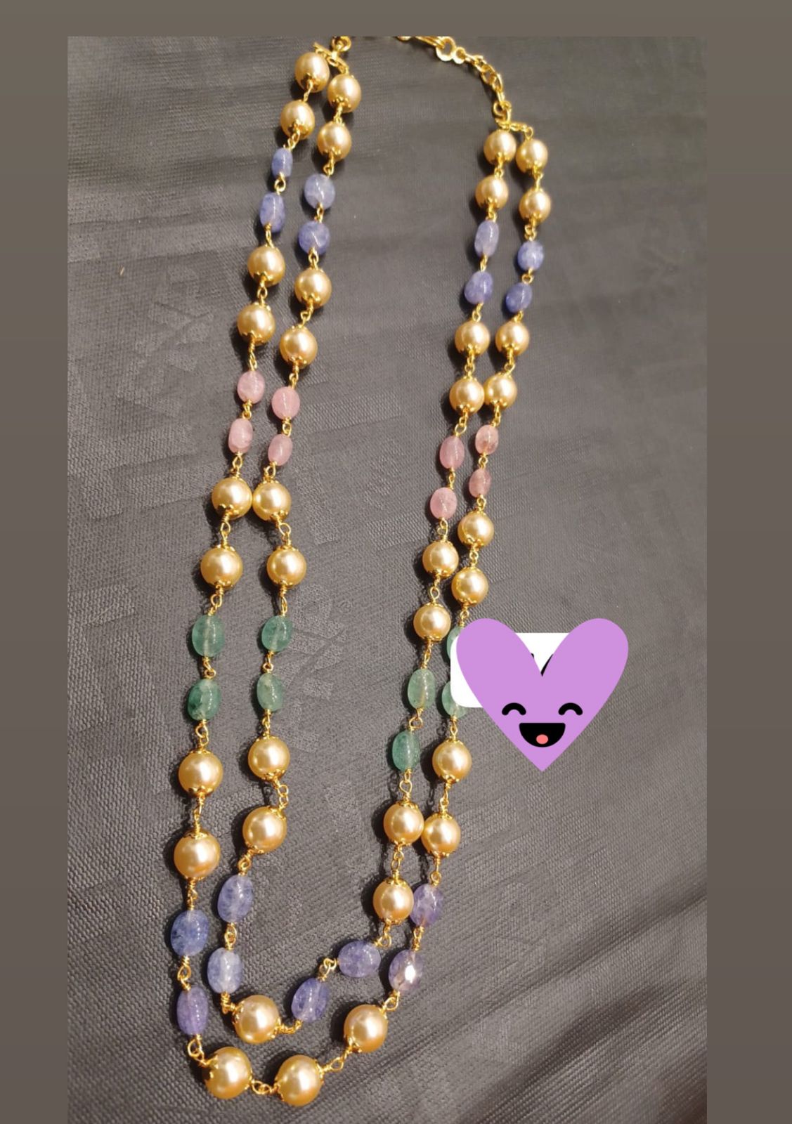 Two layered multi coloured pastel mala - Alluring Accessories