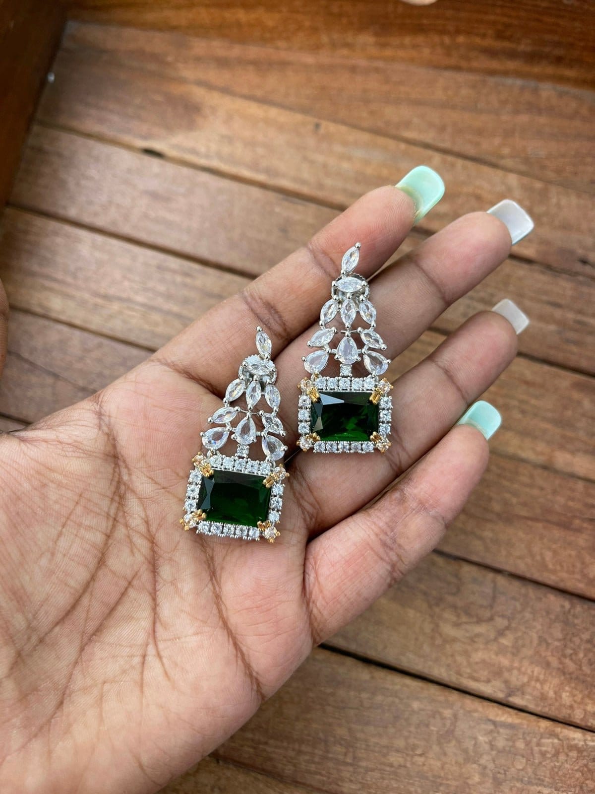 Affordable triangle zircon earrings - Alluring Accessories