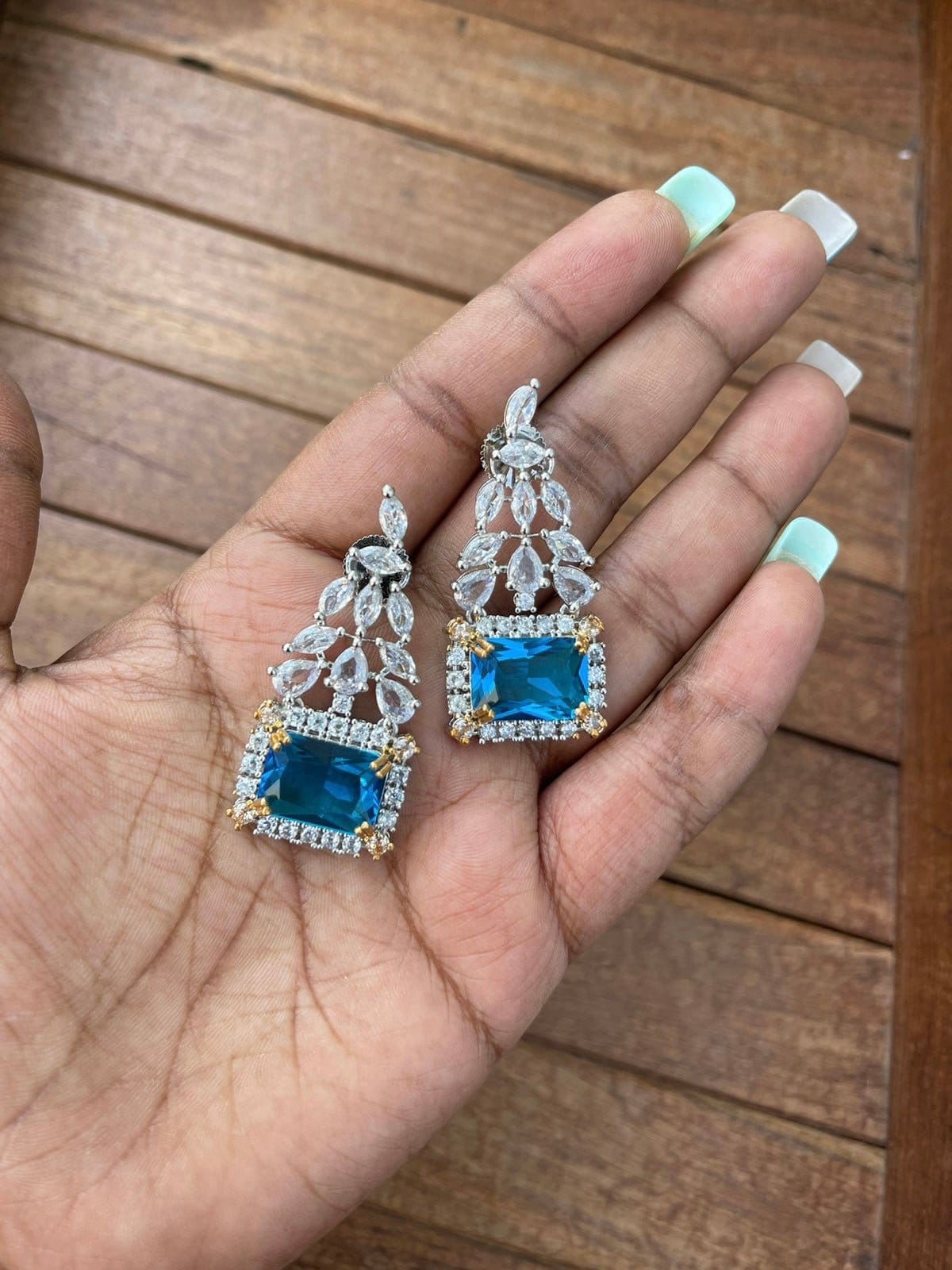 Affordable triangle zircon earrings - Alluring Accessories