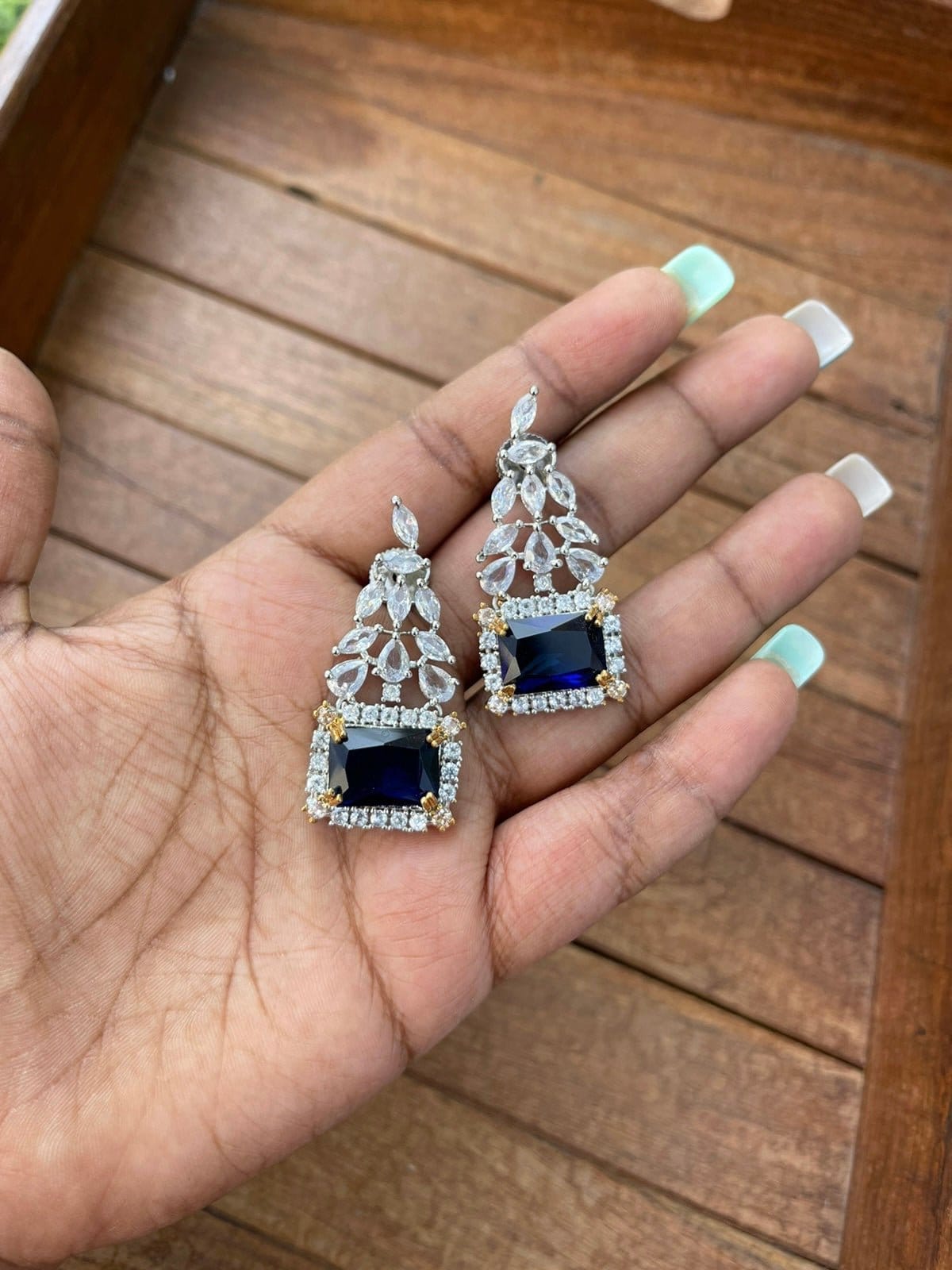 Affordable triangle zircon earrings - Alluring Accessories