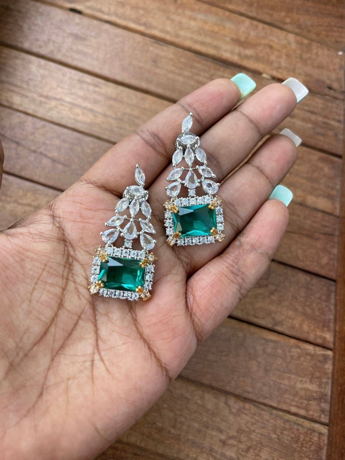 Affordable triangle zircon earrings - Alluring Accessories