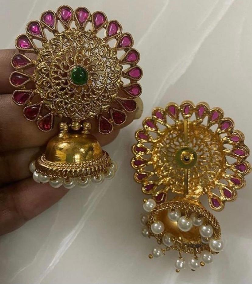 Antique kemp jhumkas - Alluring Accessories