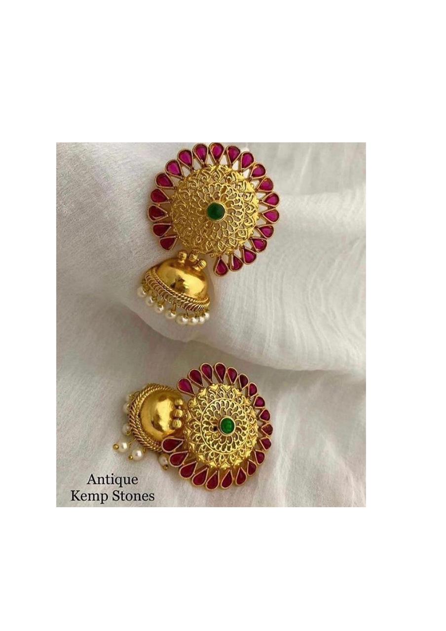 Antique kemp jhumkas - Alluring Accessories