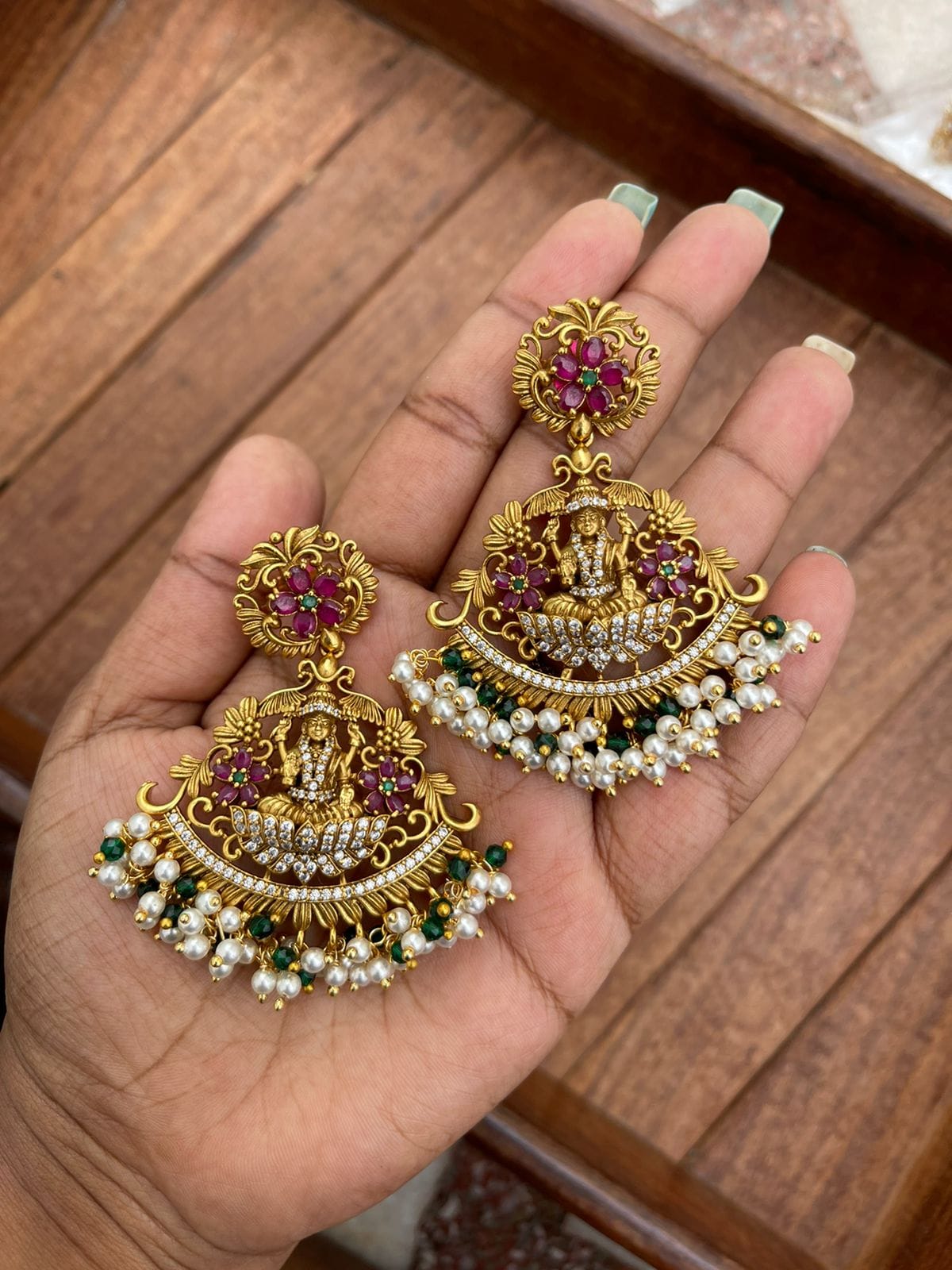 Antique lakshmi chandbalis - Alluring Accessories