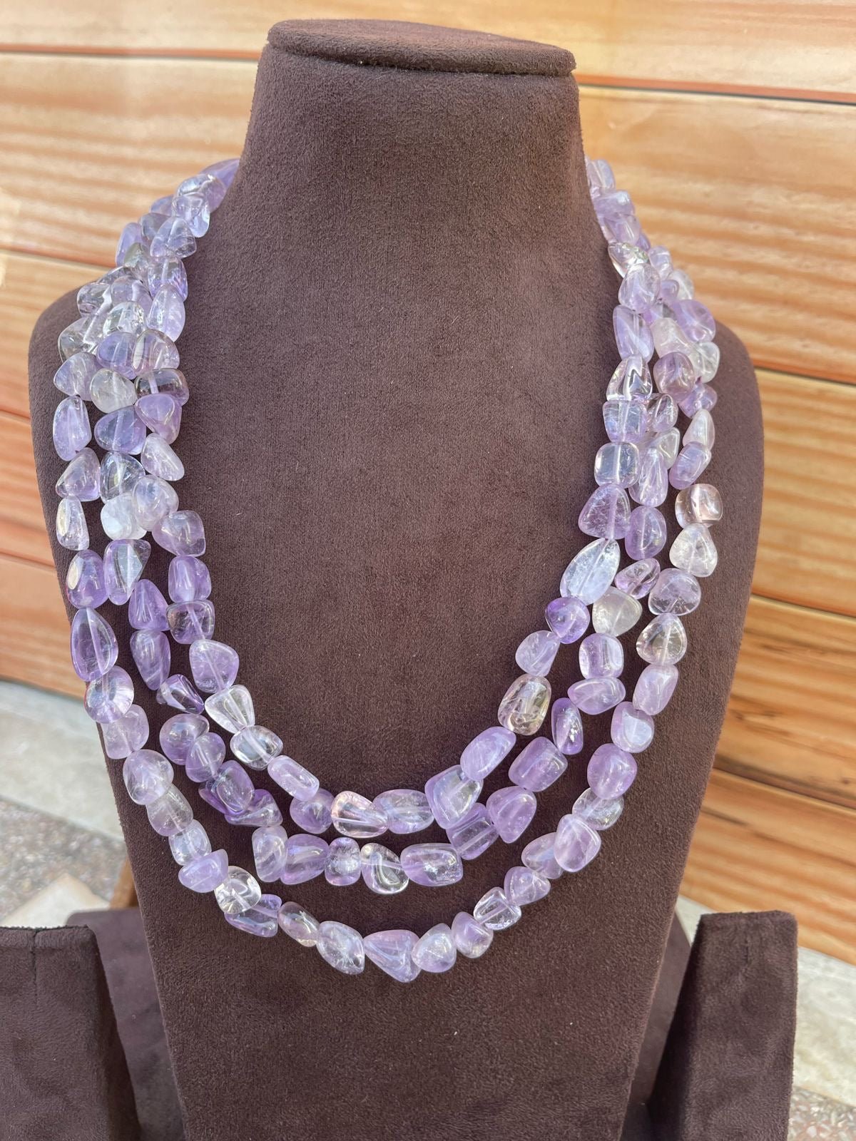 Asymmetric Layered purple crystal mala ( one two three layers) - Alluring Accessories