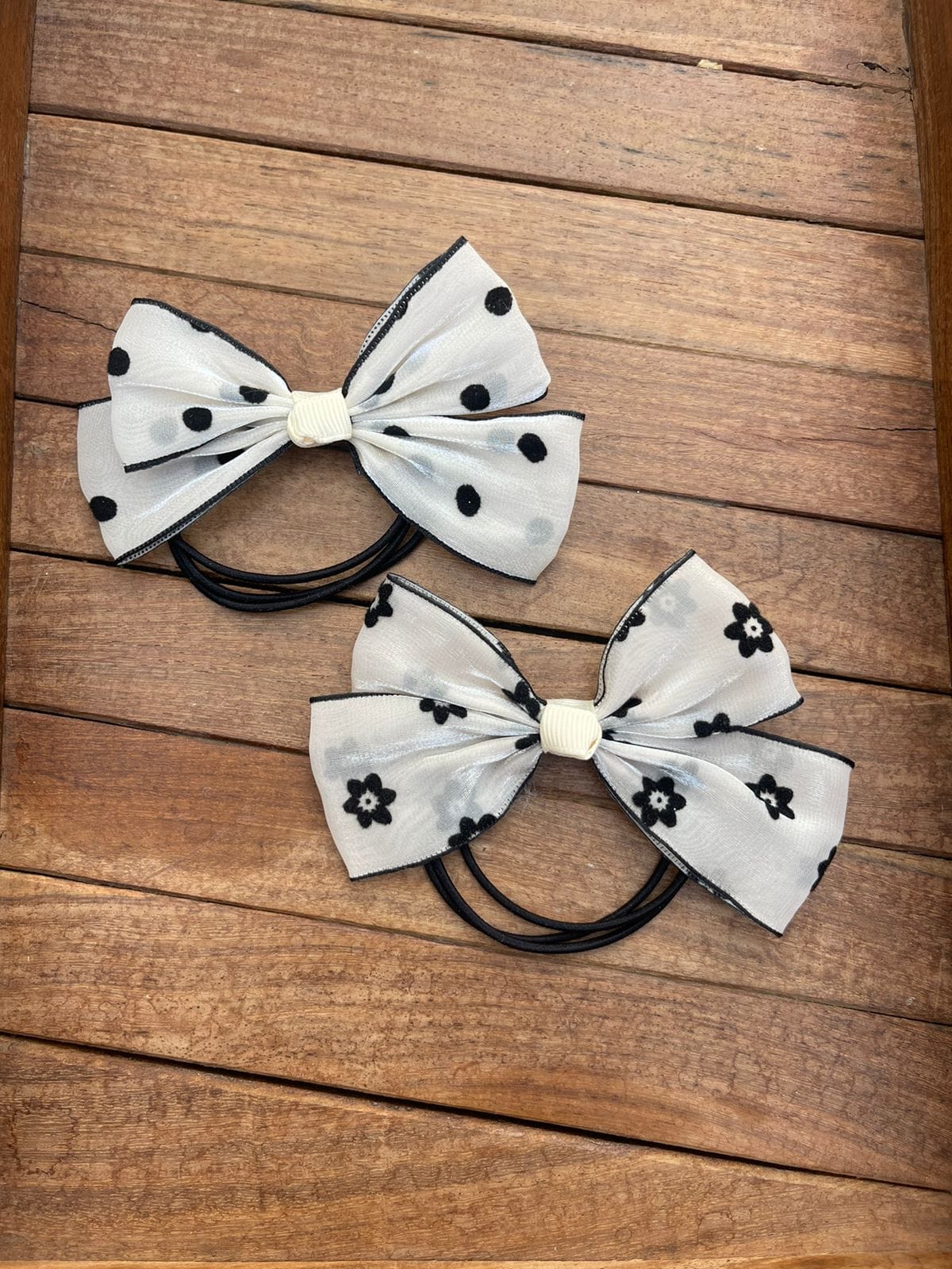 Bow polka dot and flower bands combo - Alluring Accessories