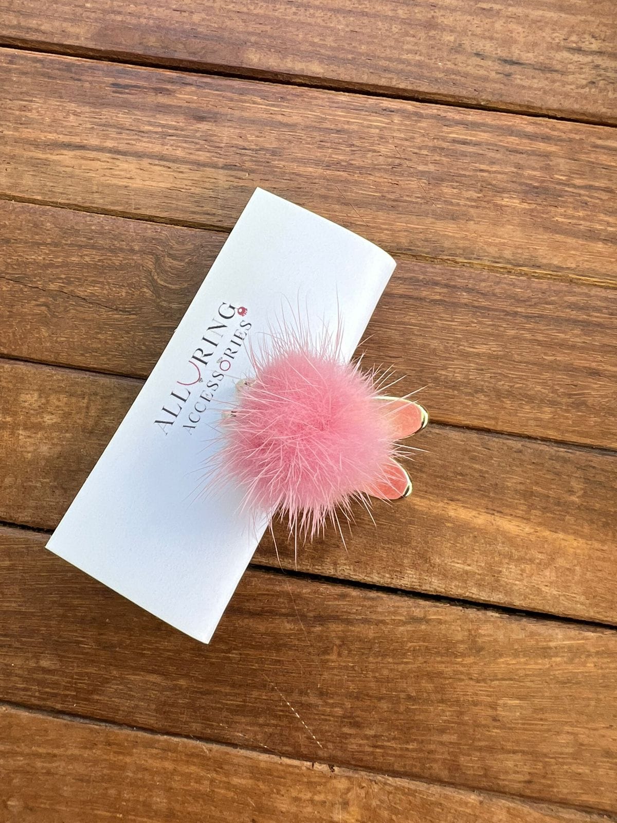 Bunny fur clips - Alluring Accessories