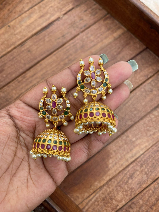 Chandbali flower jhumkas - Alluring Accessories