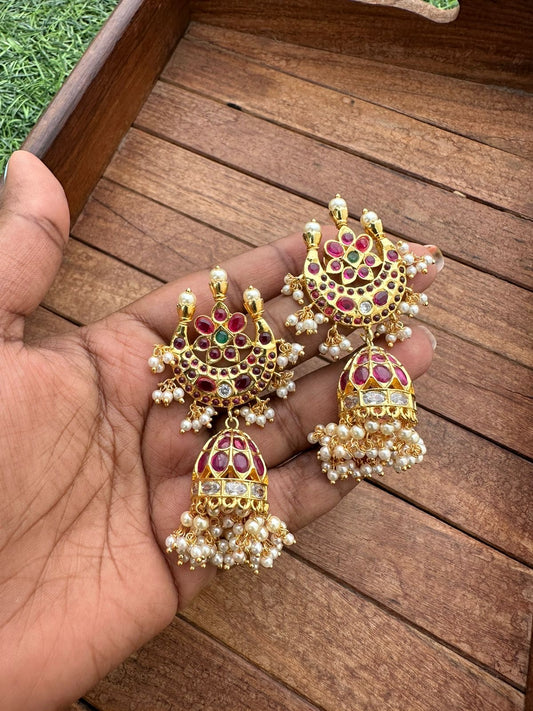 Chandbali kemp jhumkas design 5 - Alluring Accessories